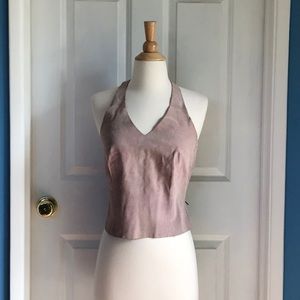 Vintage J crew leather top